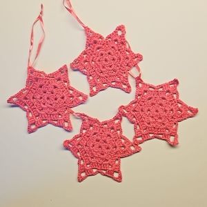 Hand-Made Crocheted Stars (Set of 4)